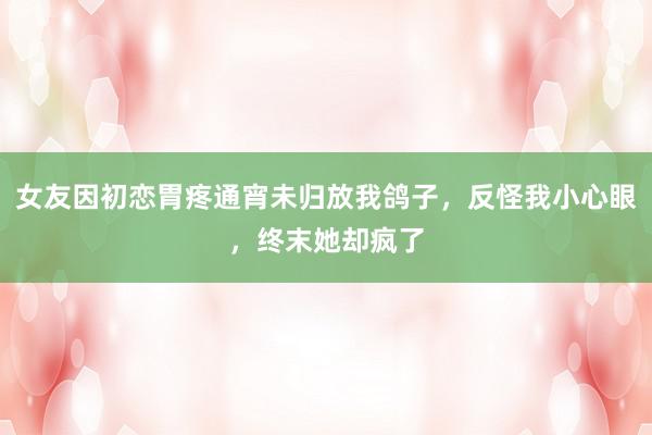 女友因初恋胃疼通宵未归放我鸽子，反怪我小心眼，终末她却疯了